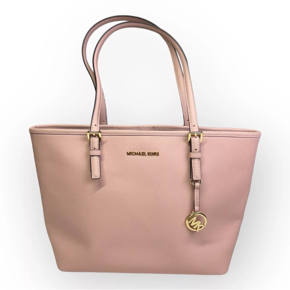 Brand New Michael Kors Jet Set Travel Medium Carryall Tote Pastel Pink-$298 MSRP